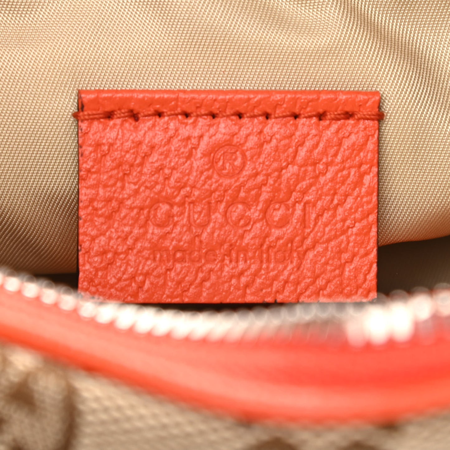 X THE NORTH FACE Monogram Textured Dollar Calfskin Embroidered Belt Bag Beige Ebony Mystic White Deep Orange
