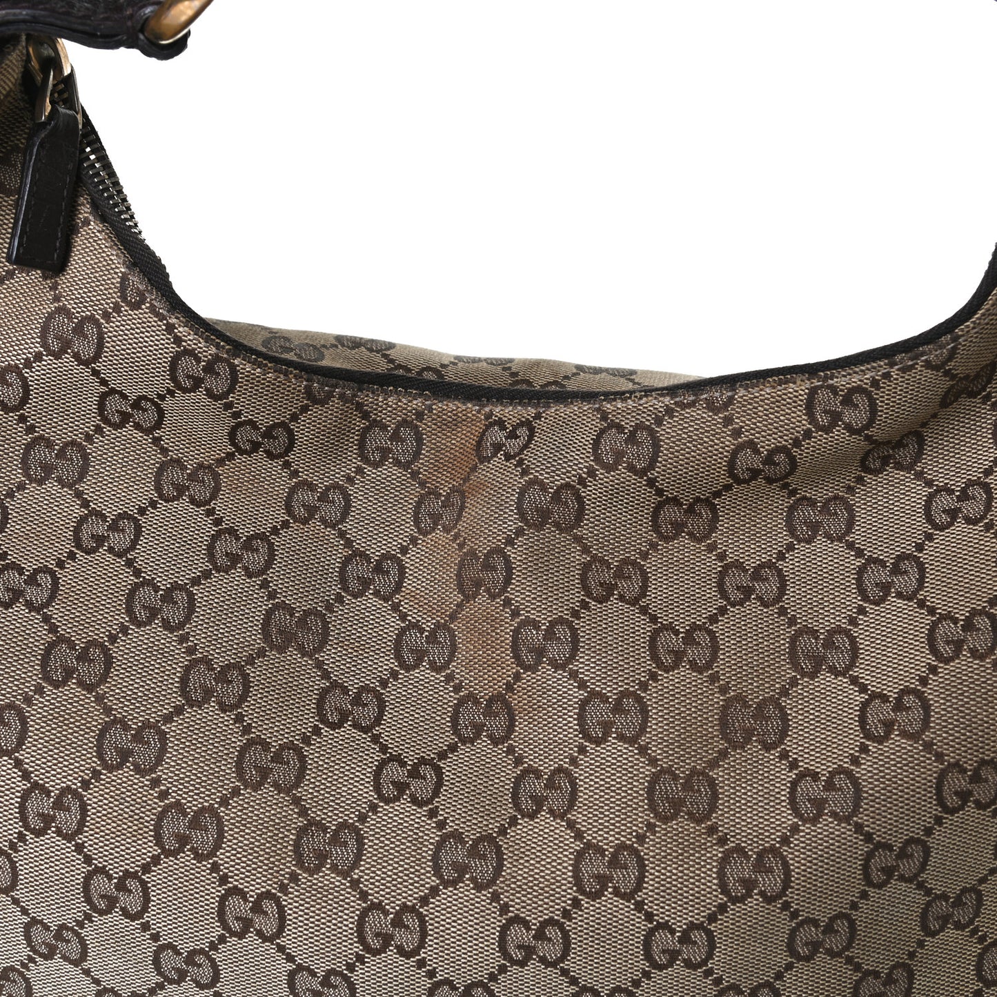 Monogram Medium Horsebit Chain Hobo Dark Brown
