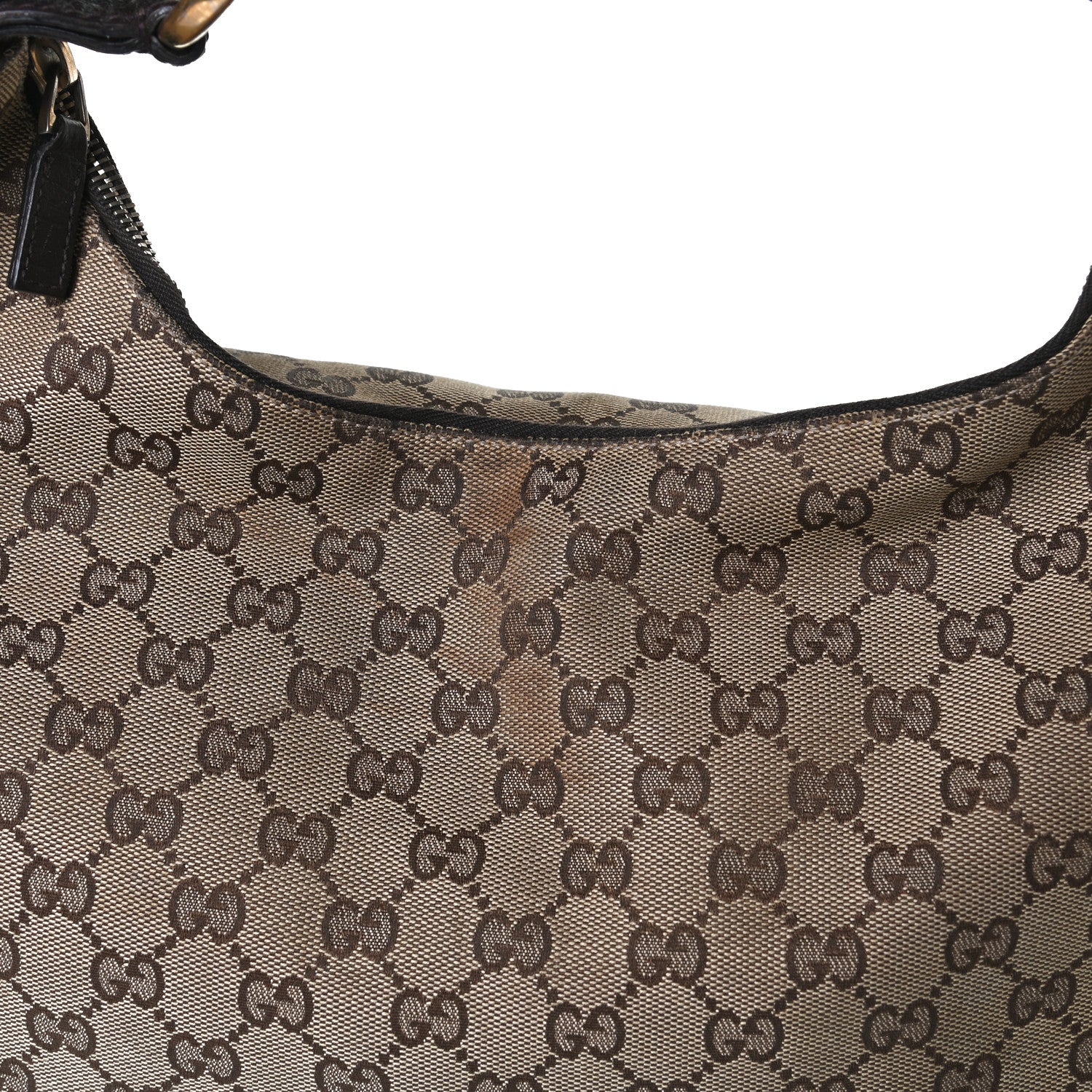 Gucci Monogram Medium Horsebit Chain Hobo Dark Brown 12 of 28