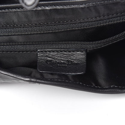 Christian Dior Ostrich Saddle Bag Black 6 of 10