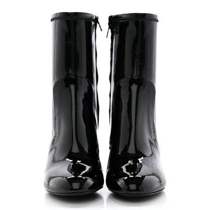Louis Vuitton Patent Silhouette Ankle Boots 37.5 Black 2 of 9