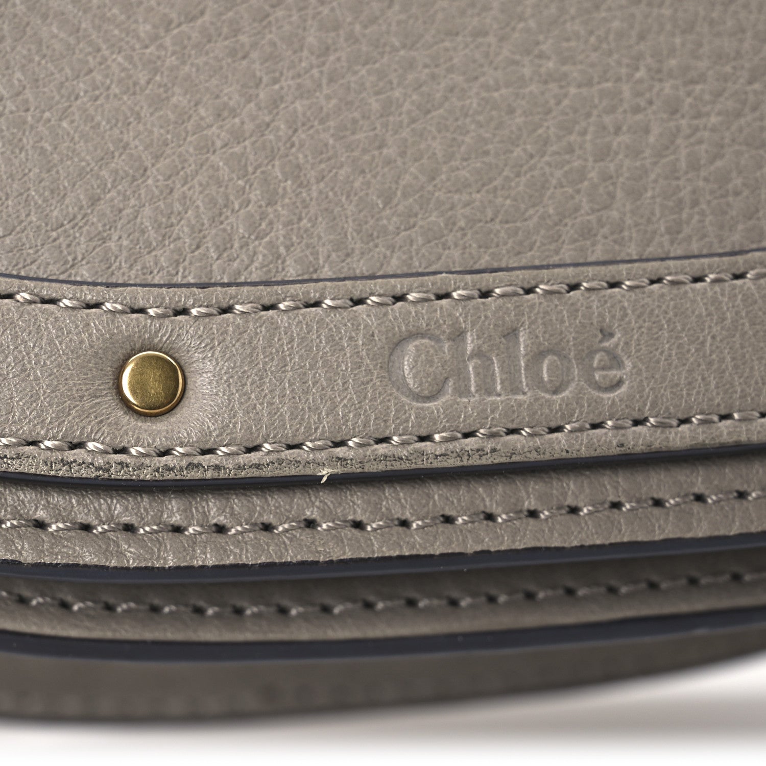 Chloe Calfskin Suede Small Nile Bracelet Bag Motty Grey 13 of 14
