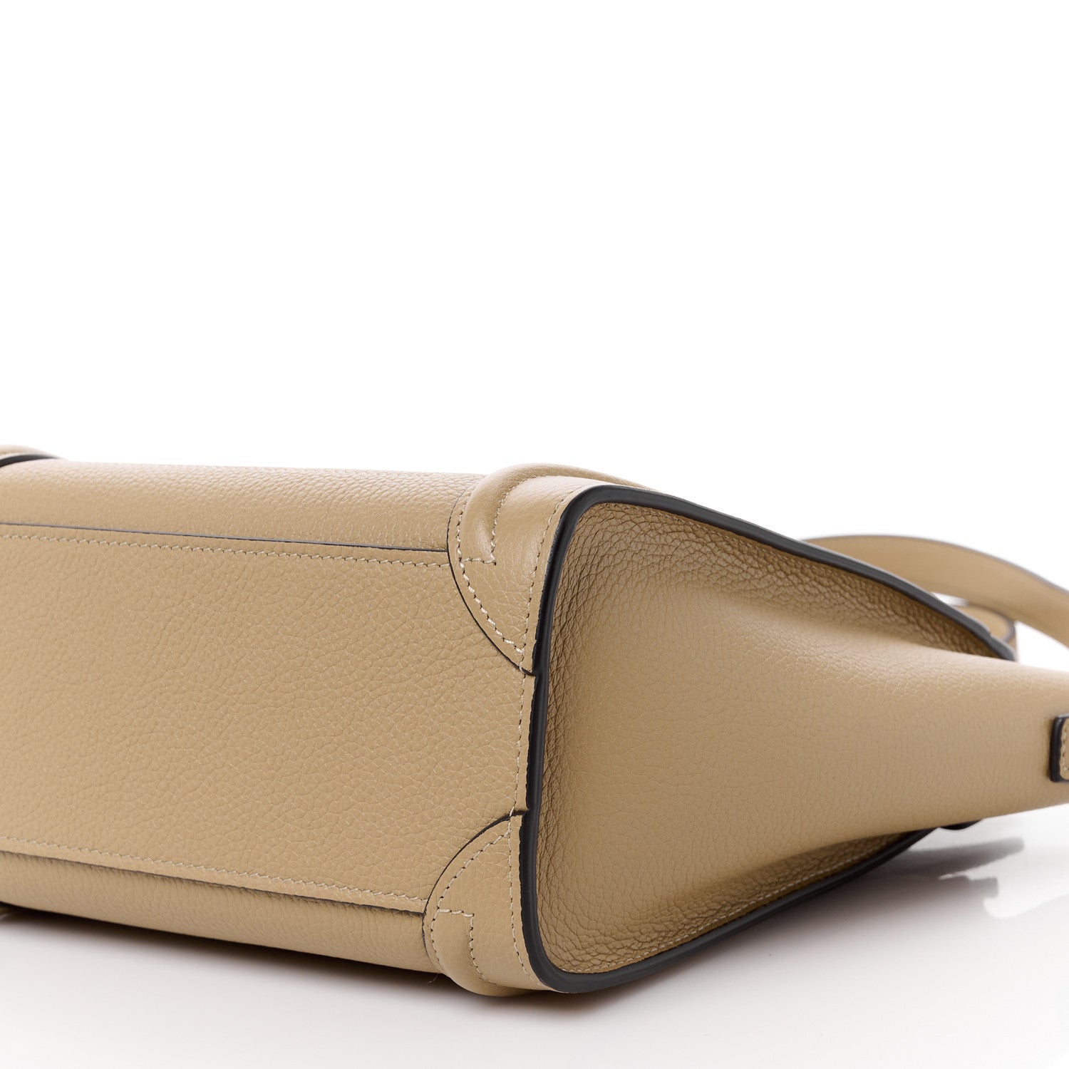 Celine Drummed Calfskin Nano Luggage Dune 10 of 10