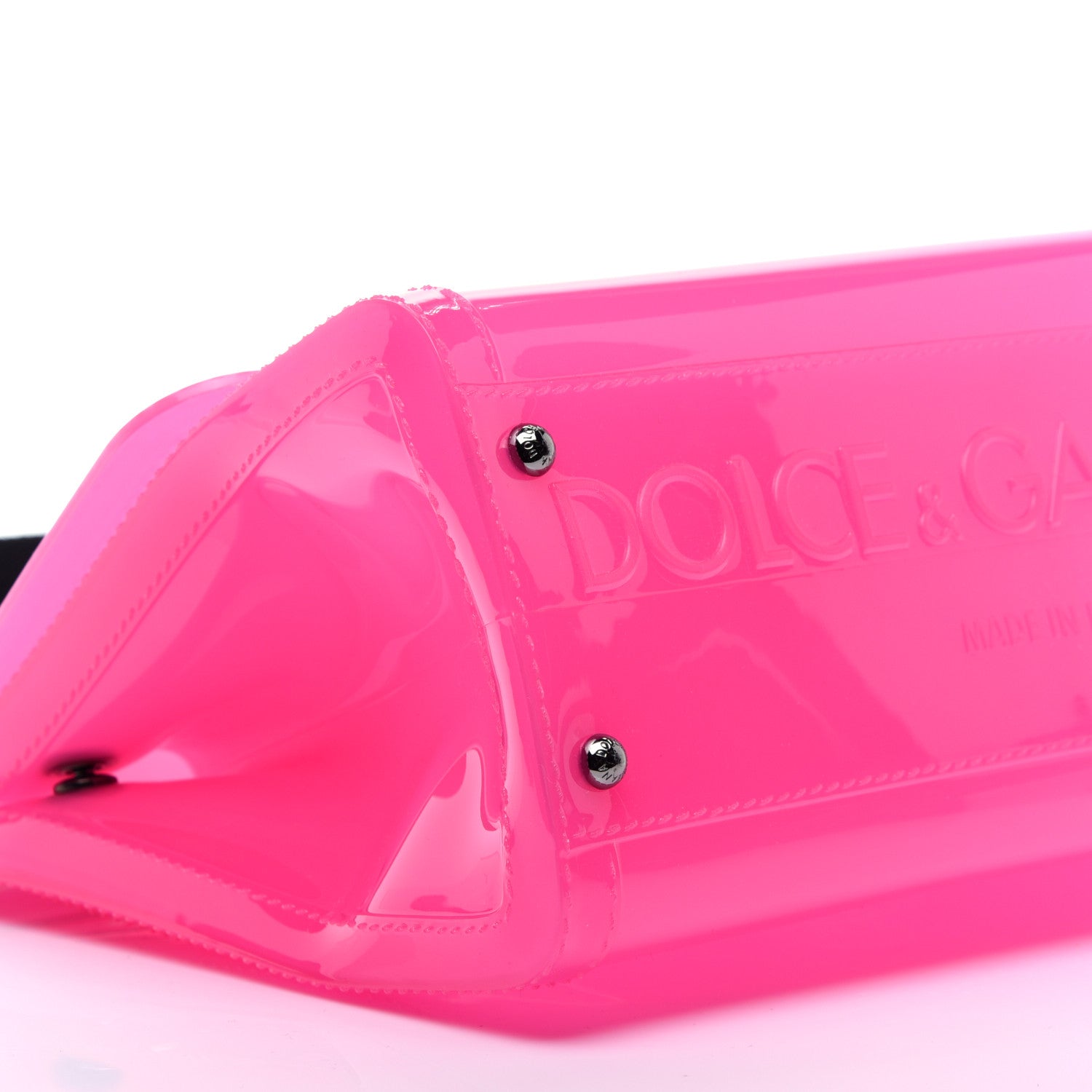 Dolce & Gabbana Rubber Semi Transparent Miss Sicily Satchel Pink 15 of 24