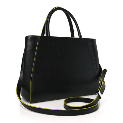 Fendi Vitello Elite Apple Charm Petite 2Jours Tote Black 3 of 8