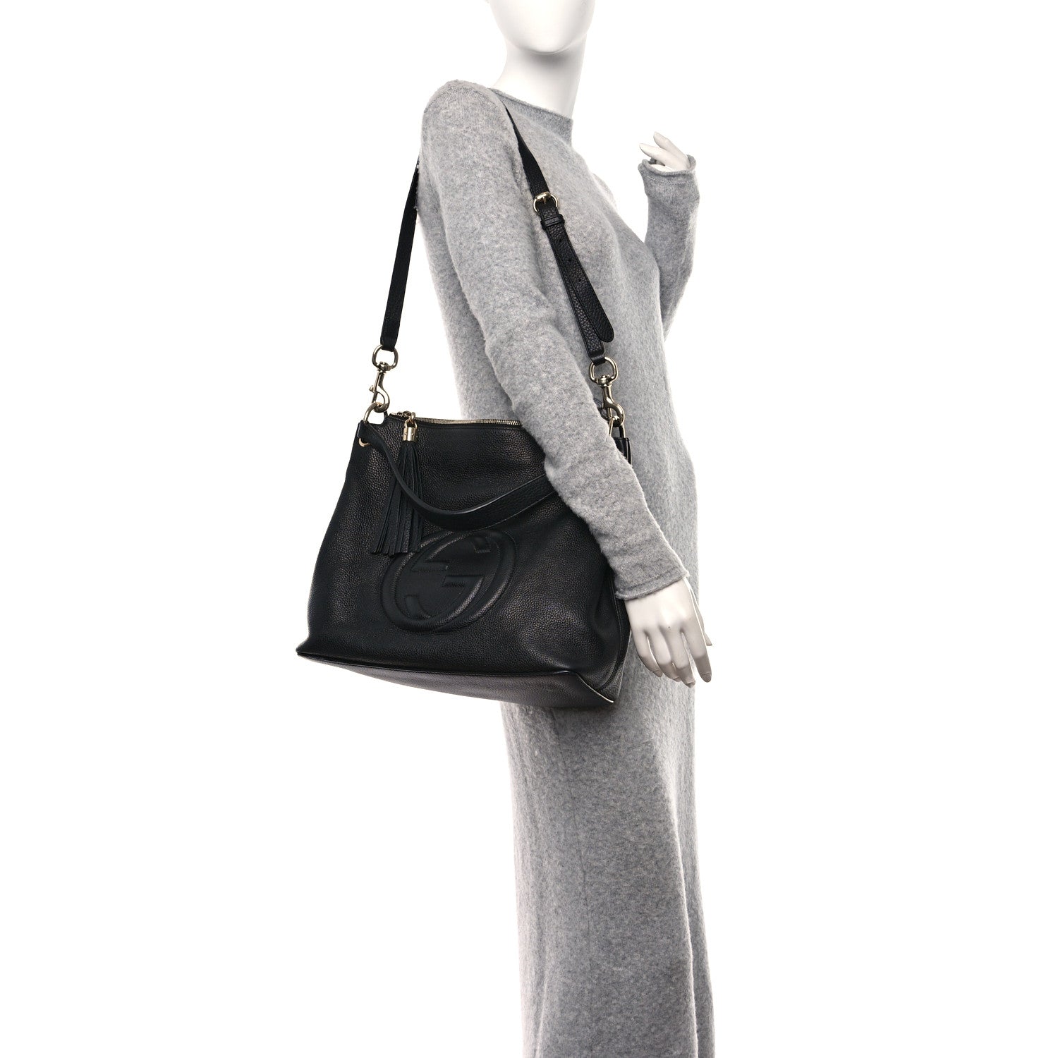 Gucci Pebbled Calfskin Large Soho Hobo Black 2 of 10
