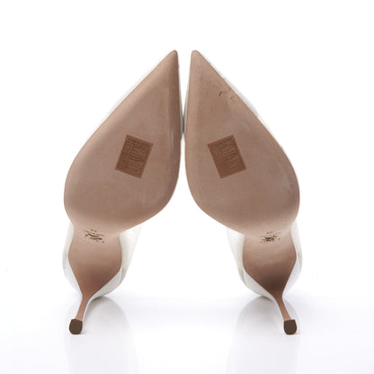 Christian Dior Mesh Plumetis Tulle D-Moi Pumps 39 White 6 of 10