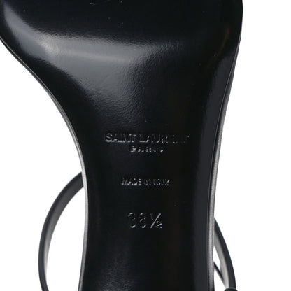Saint Laurent Calfskin Cassandra 60 Ankle Strap Sandals 38.5 Black 6 of 9