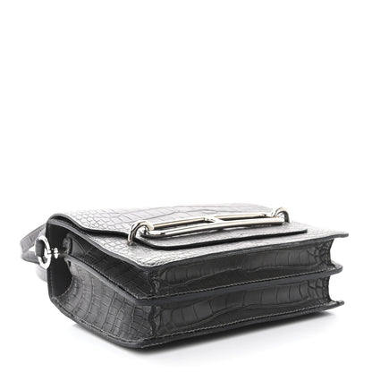 Hermes Matte Alligator Mini Sac Roulis Graphite 4 of 10