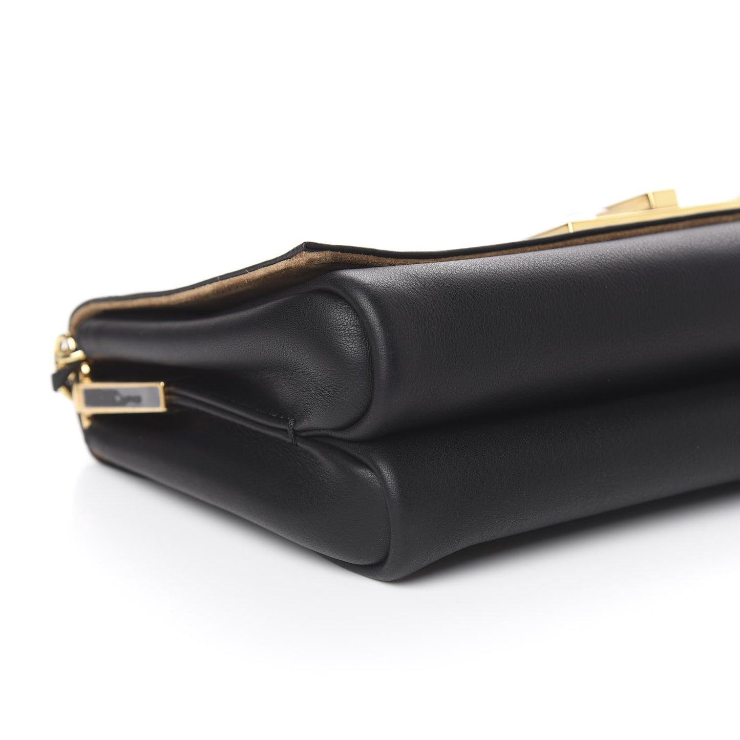 Calfskin Paris Pequin Small Shoulder Bag Black