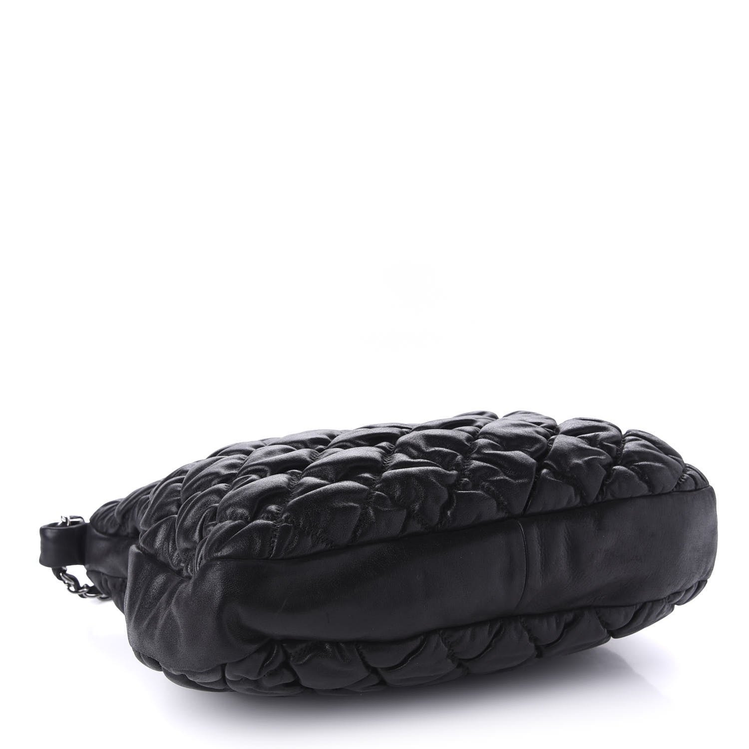 Chanel Iridescent Calfskin Bubble Quilt Hobo Black 4 of 10