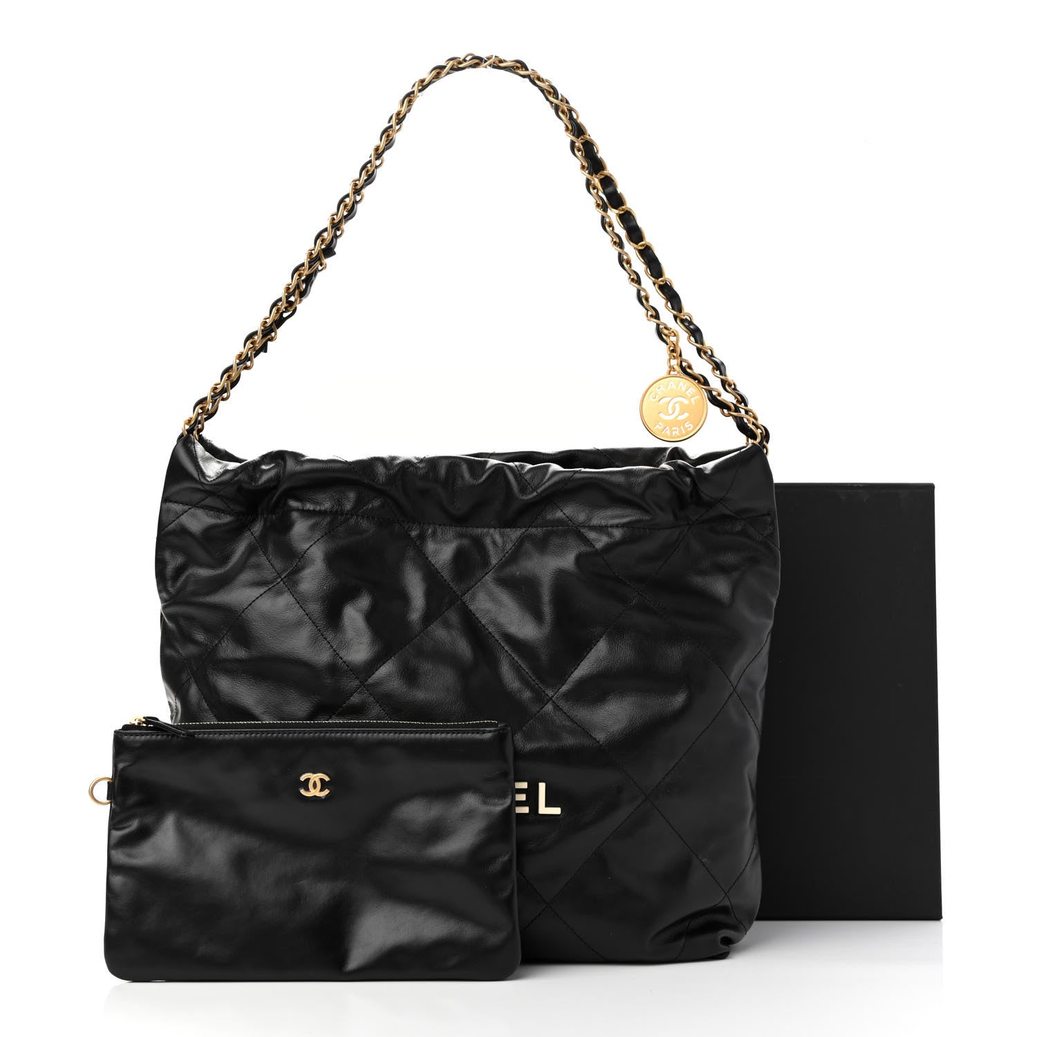 Chanel Calfskin Quilted Small Chanel 22 Black 11 of 11