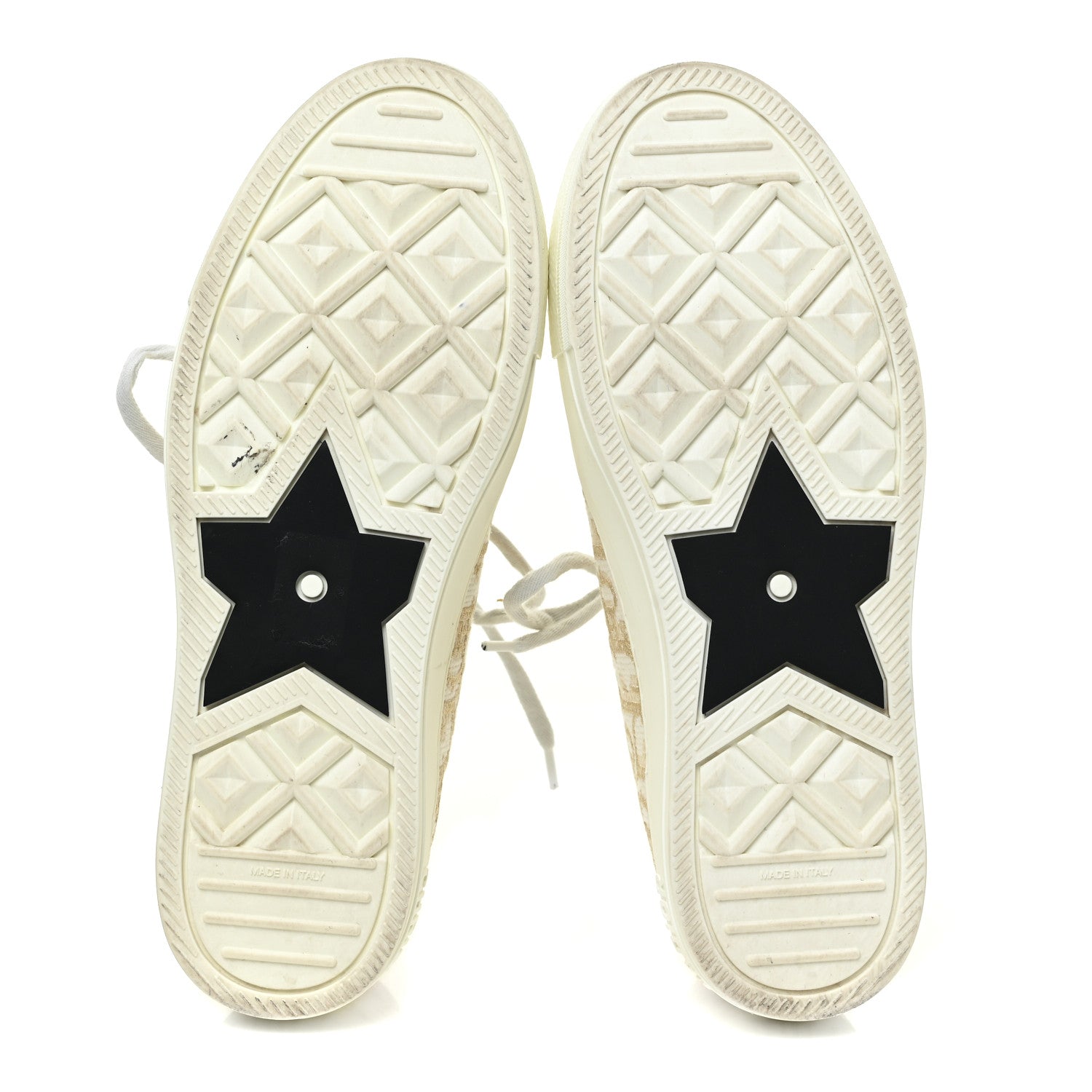 Christian Dior Canvas Oblique Walk'N'Dior Low Top Sneakers 38 Gold 5 of 14