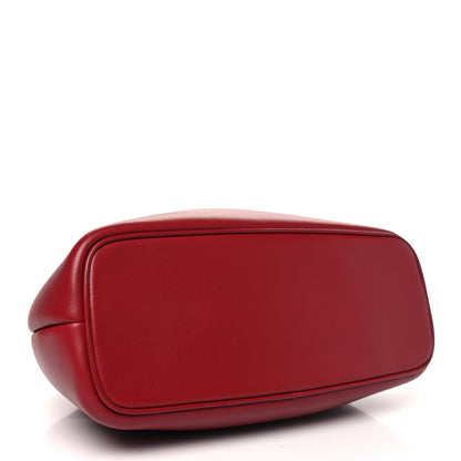 Jacquemus Lambskin Le Petit Calino Ring Top Handle Bag Dark Red 4 of 9