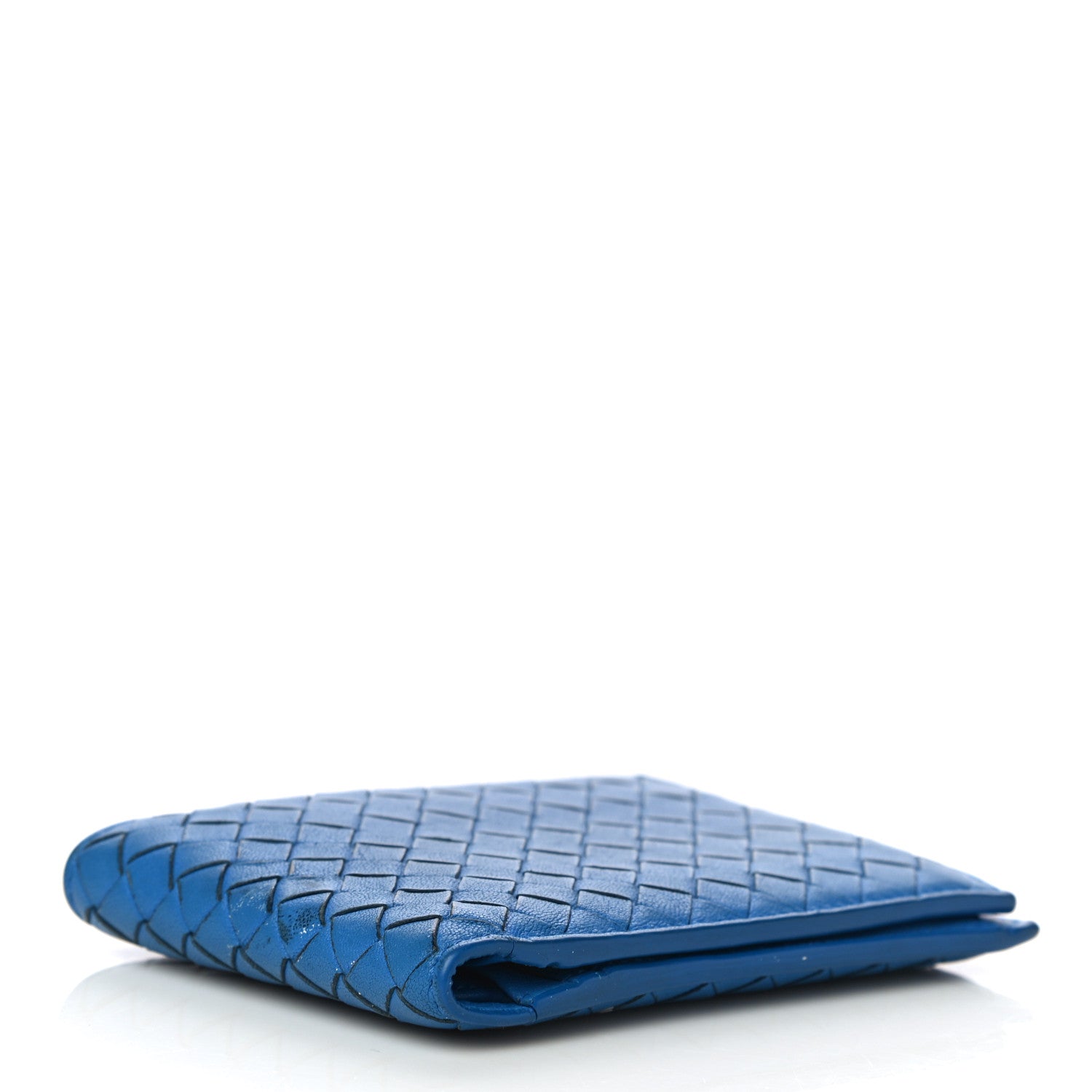 Bottega Veneta Nappa Intrecciato Bi-Fold Wallet Blue 4 of 19
