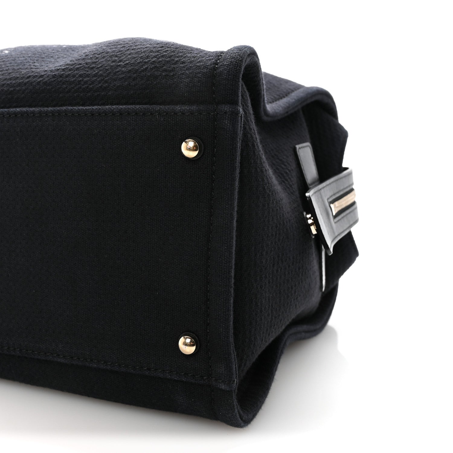 Chanel Mixed Fibers Large Deauville Bowling Bag  Black 9 of 9
