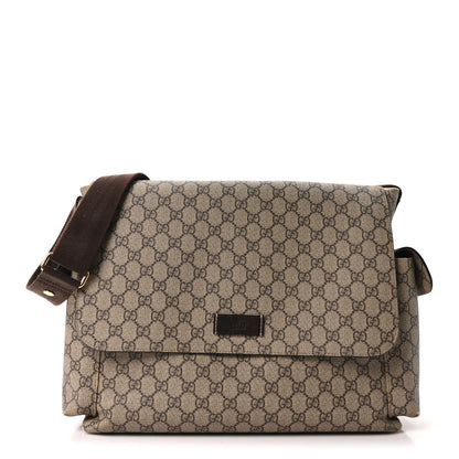 Gucci GG Plus Monogram Messenger Diaper Bag Dark Brown 1 of 10