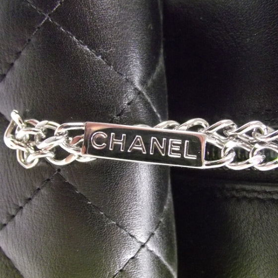 Chanel Calfskin Quilted Large Cambon Multipocket Reporter Black White 7 of 10