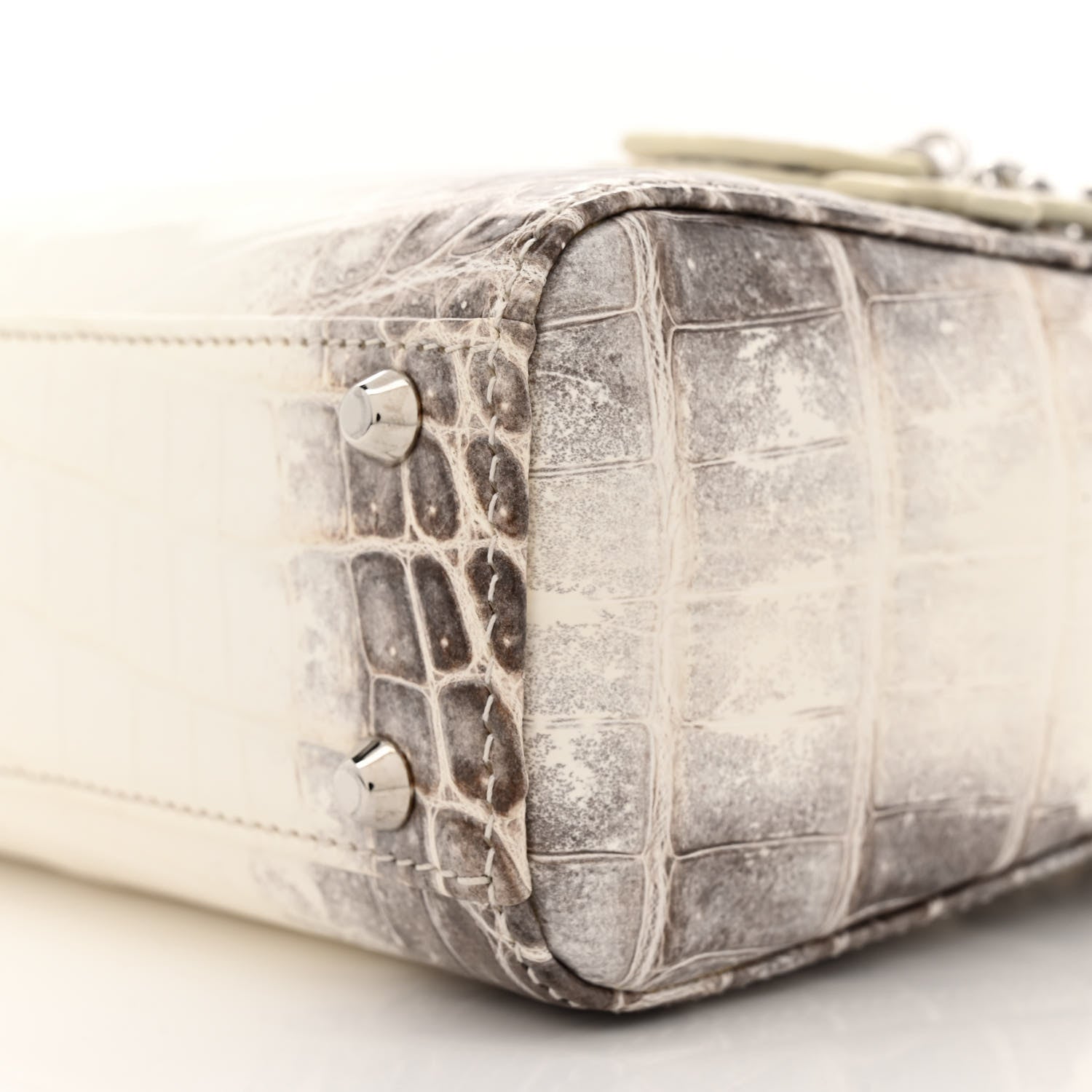 Christian Dior Niloticus Crocodile Himalaya Crystal Mini Lady Dior White 10 of 12