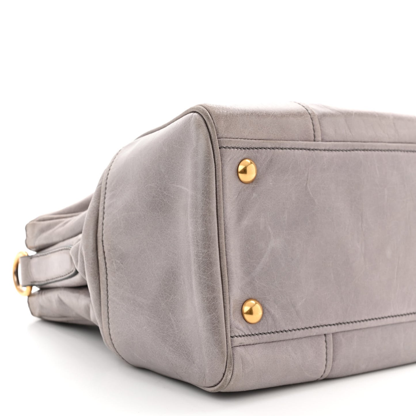 Vitello Shine Top Handle Satchel Peltro