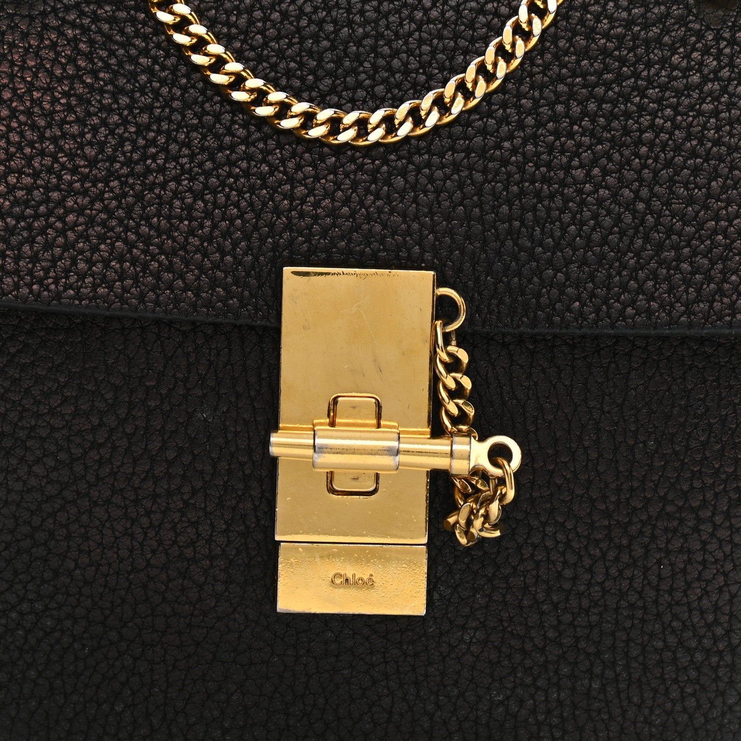 Chloe Grained Lambskin Mini Drew Shoulder Bag Black 7 of 13