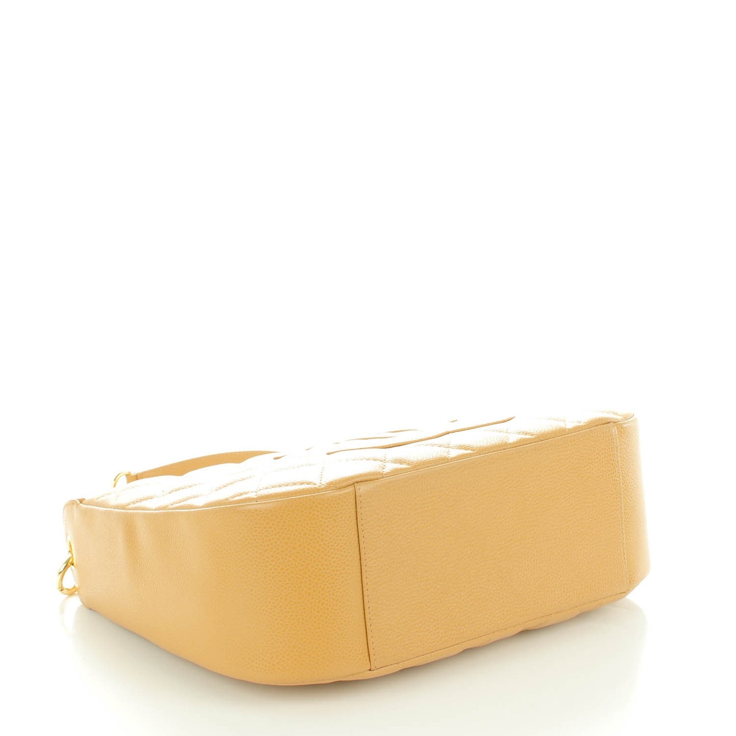 Caviar Quilted CC Shoulder Bag Beige