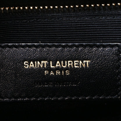 Saint Laurent Grain De Poudre Matelasse Chevron Large Monogram Satchel Nude Powder 7 of 11