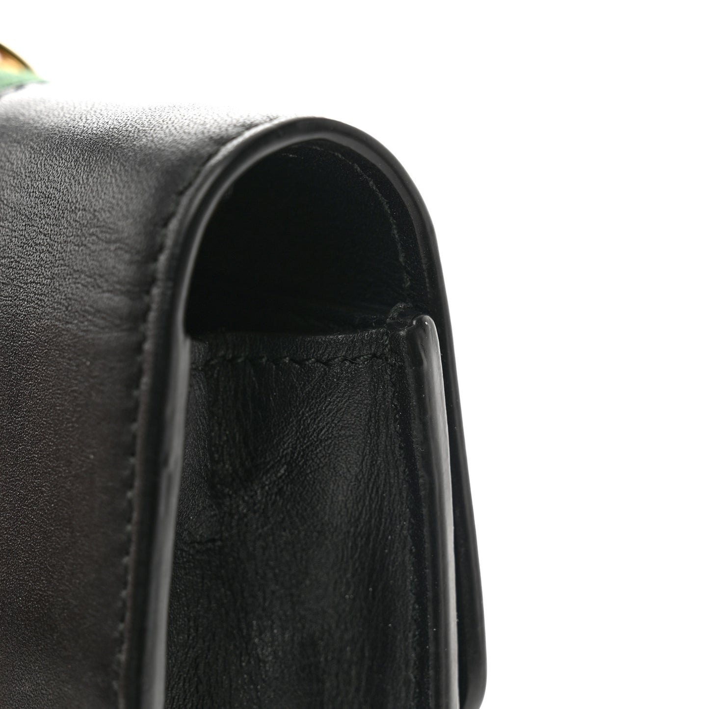Calfskin Super Mini Sylvie Chain Shoulder Bag Black