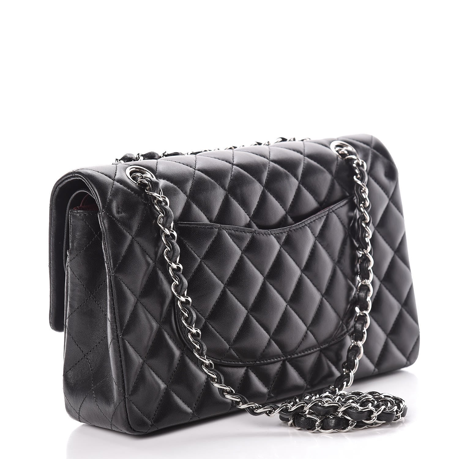 Chanel Lambskin Quilted Medium Double Flap Black 3 of 13