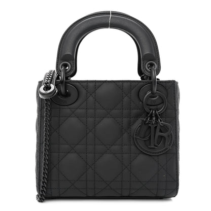 Christian Dior Ultra Matte Calfskin Cannage Mini Lady Dior Black 1 of 11