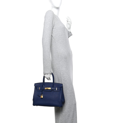 Hermes Togo Birkin 30 Bleu Encre 2 of 15