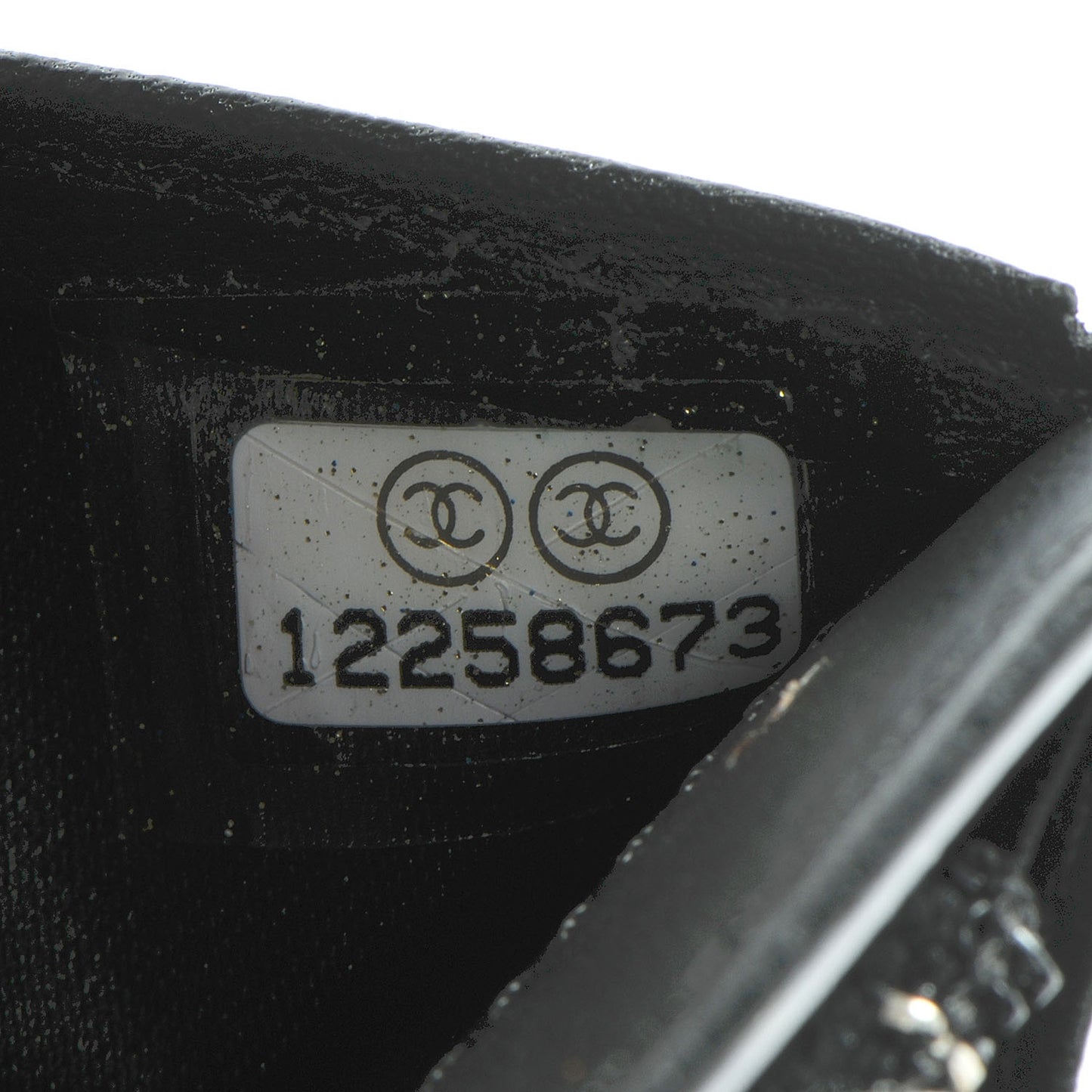 Patent Calfskin Lucky Symbols Yen Wallet Black