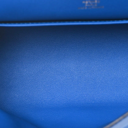 Hermes Swift Kelly Pochette Clutch Bleu Agate 5 of 11