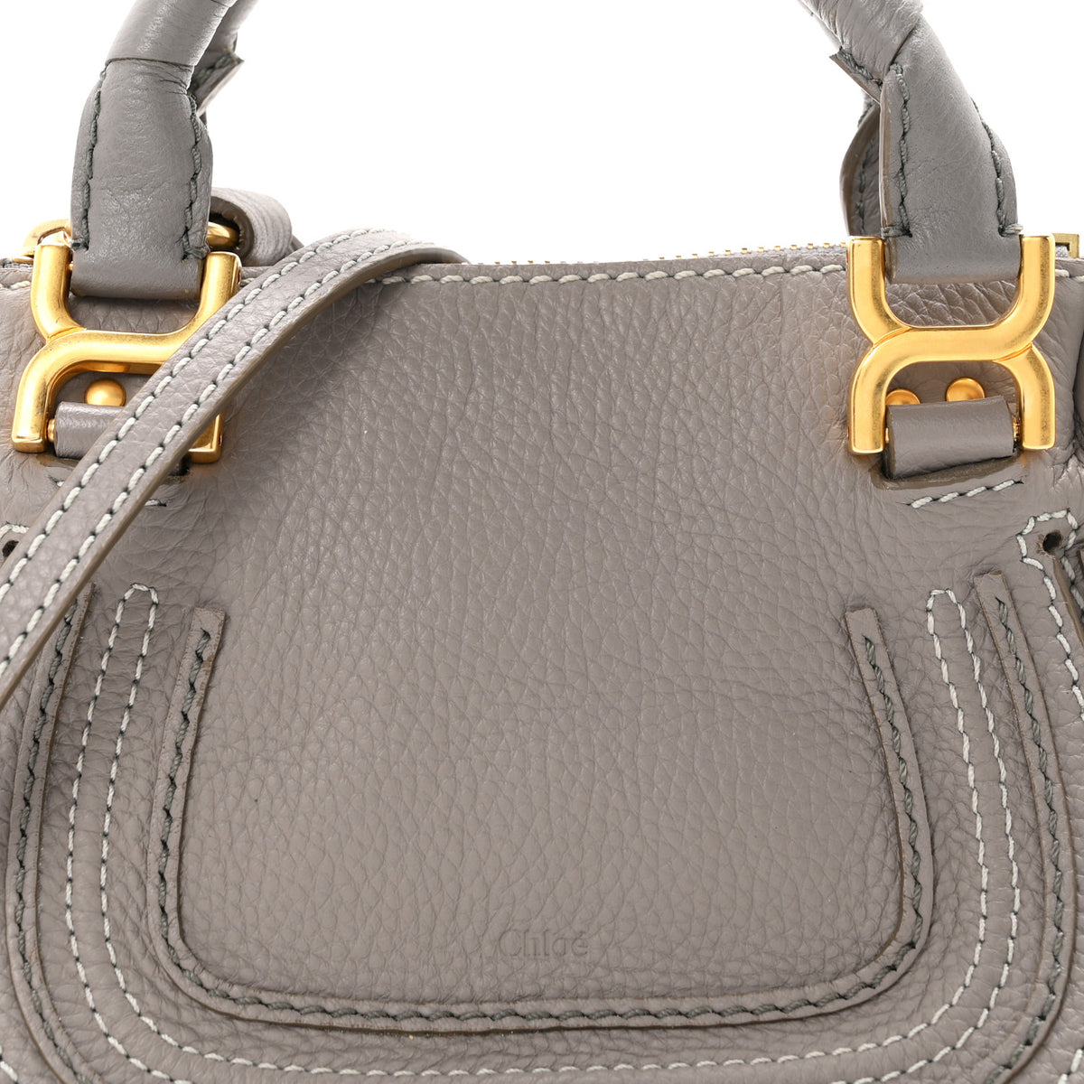Chloe Calfskin Mini Marcie Satchel Cashmere Grey 9 of 11
