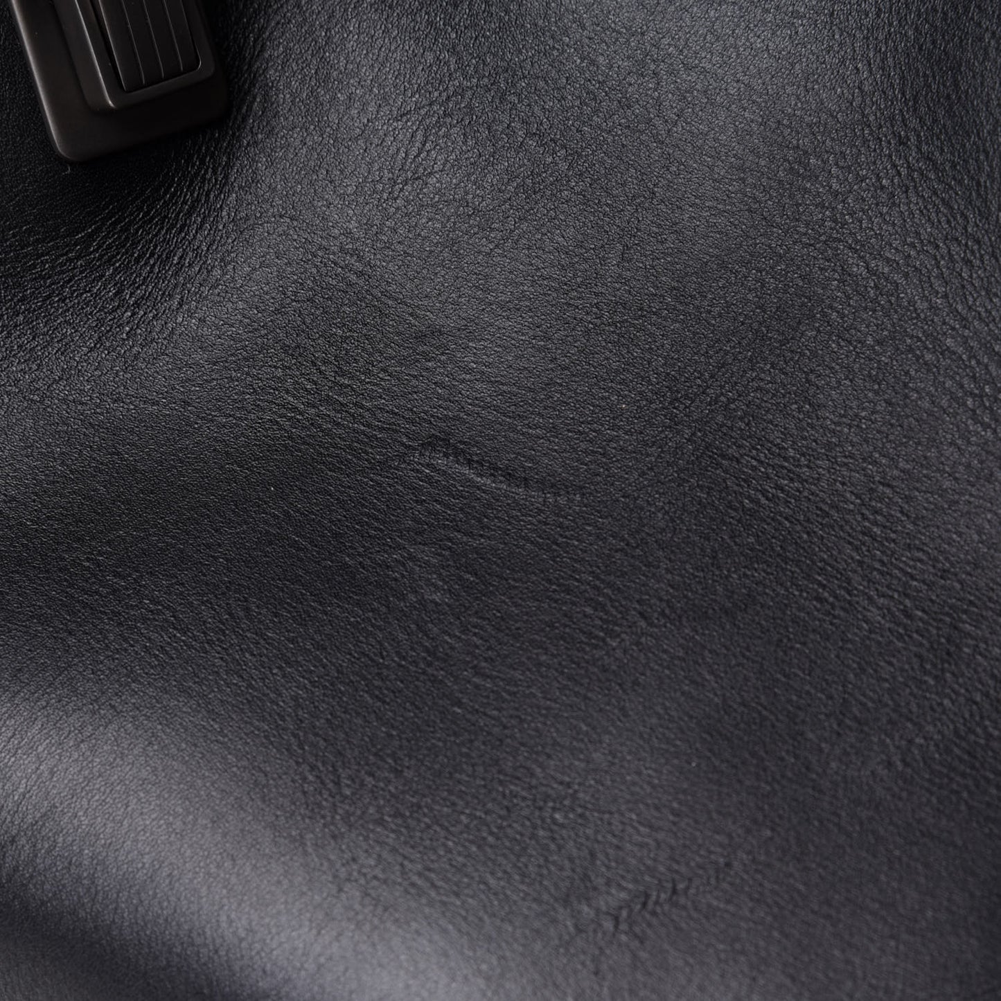 Shiny Calfskin Hobo Tote Black