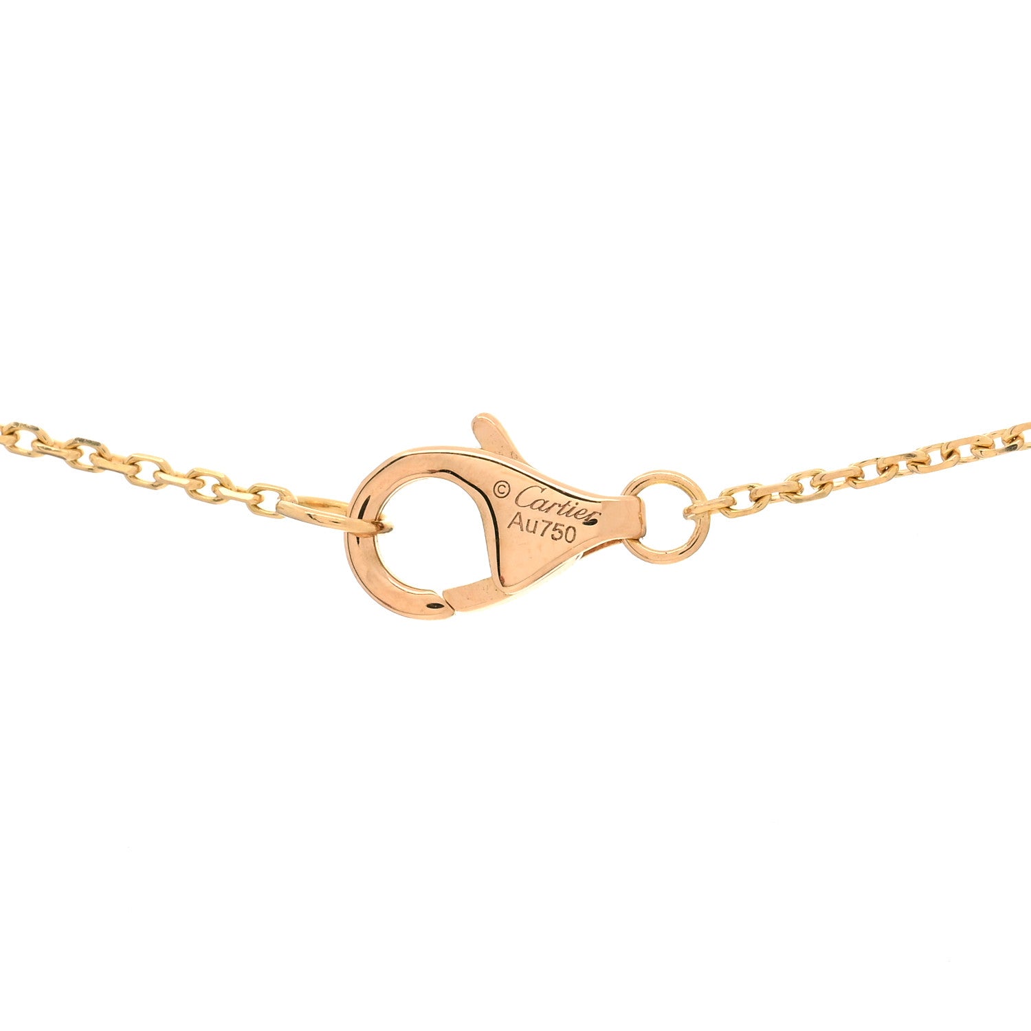 Cartier 18K Pink Yellow White Gold Diamond Trinity Pendant Necklace 3 of 3