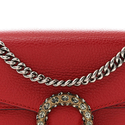 Gucci Dollar Calfskin Swarovski Crystal Small Dionysus Shoulder Bag Hibiscus Red 9 of 11