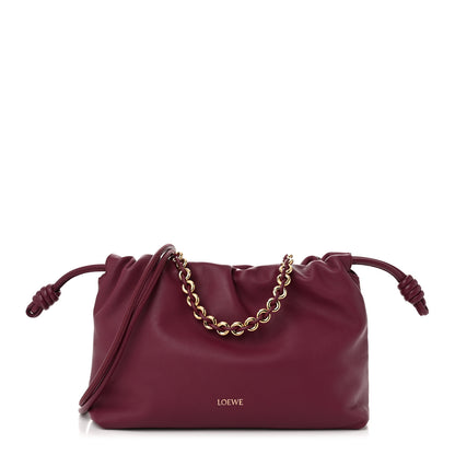 Loewe Mellow Nappa Medium Donut Chain Flamenco Knot Clutch Syrup 1 of 9