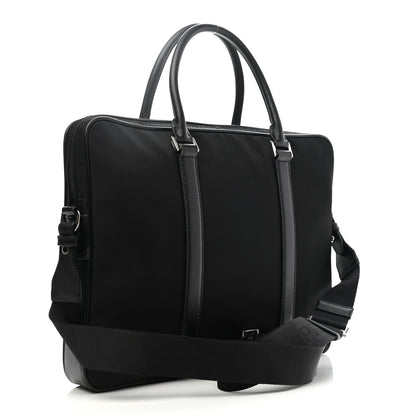 Prada Tessuto Nylon Saffiano Metal Triangle Logo Work Bag Black 3 of 11
