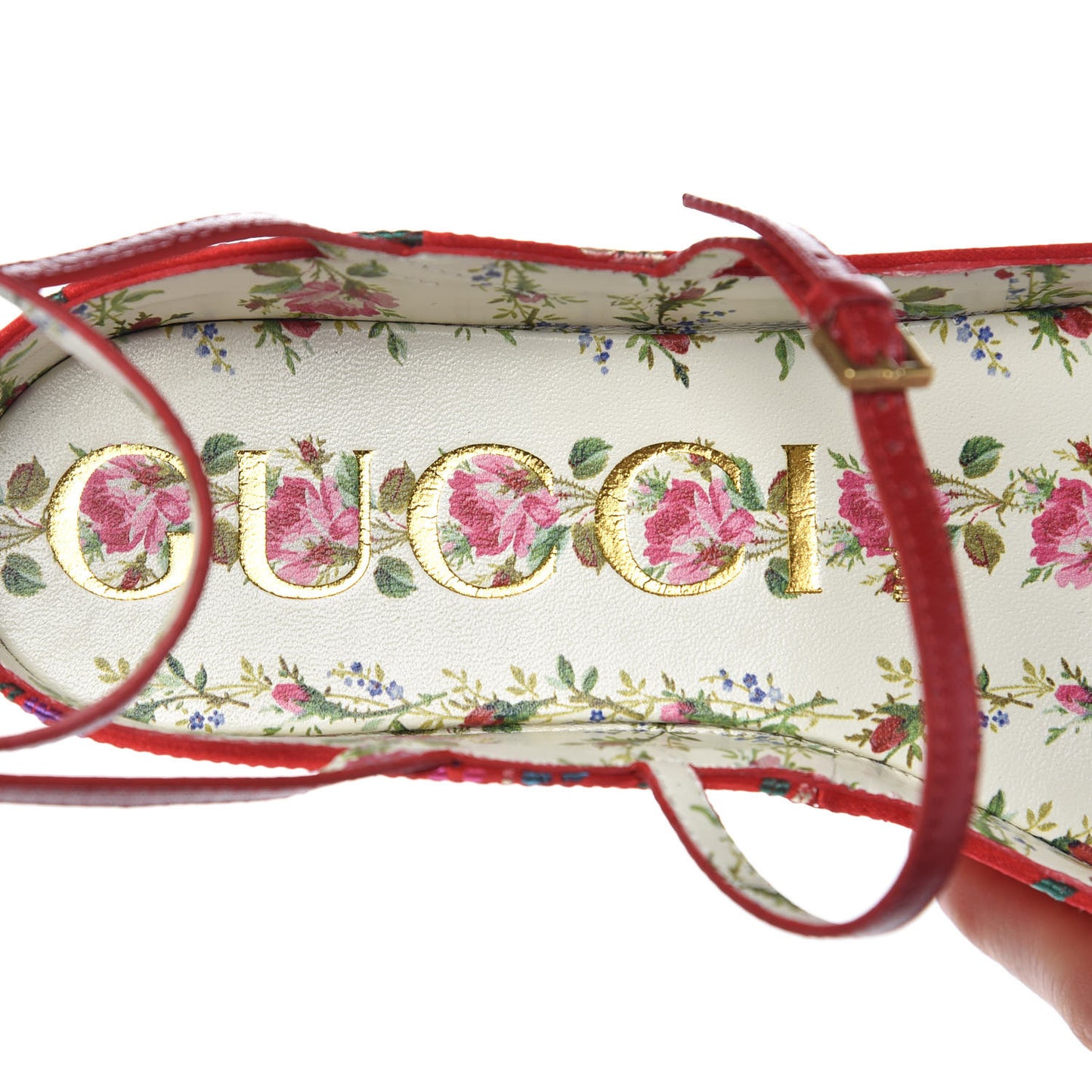 Malaga Kid Silk Hannelore Detachable Platform Slide 37 Hibiscus Red