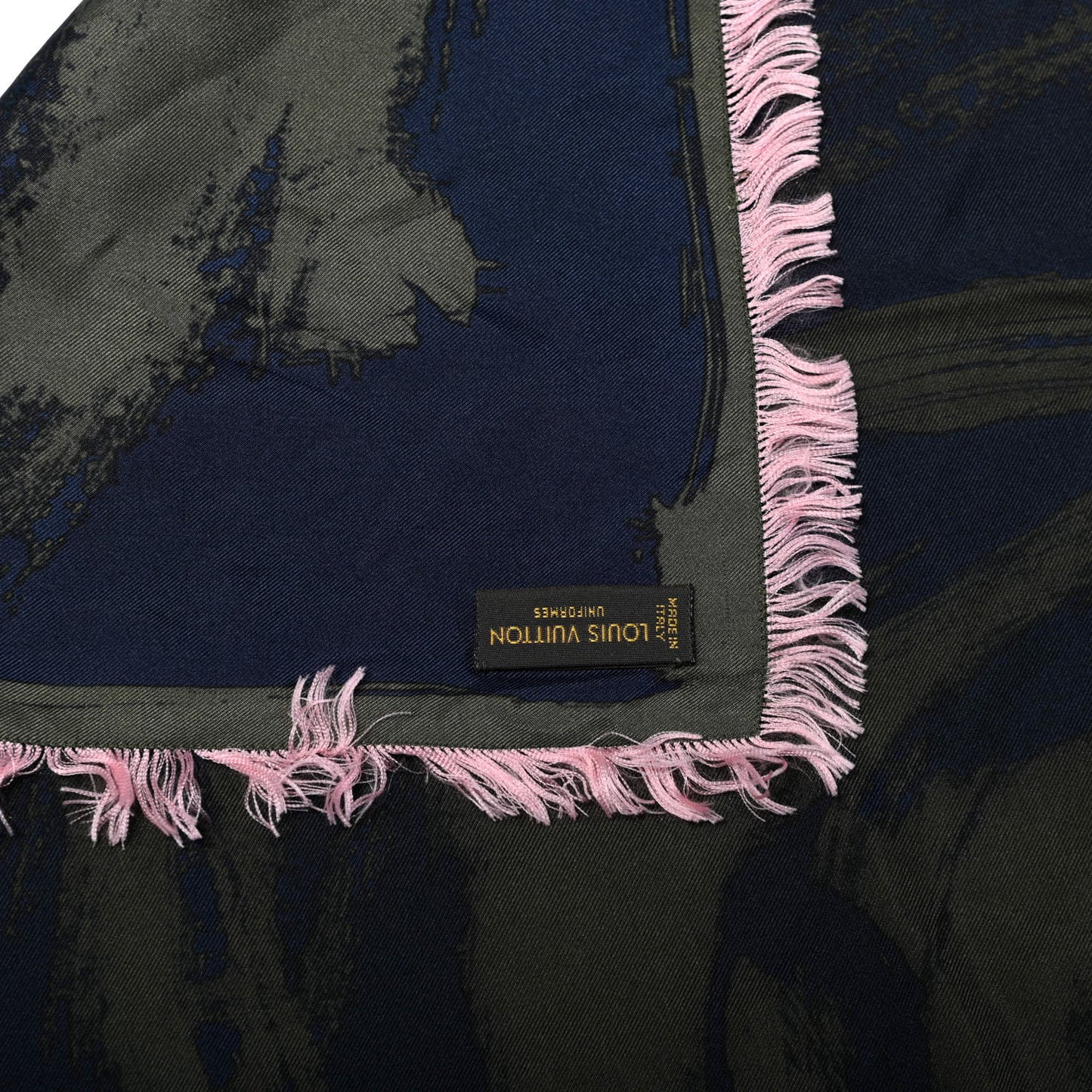 Silk Arty Flower Scarf Green Pink