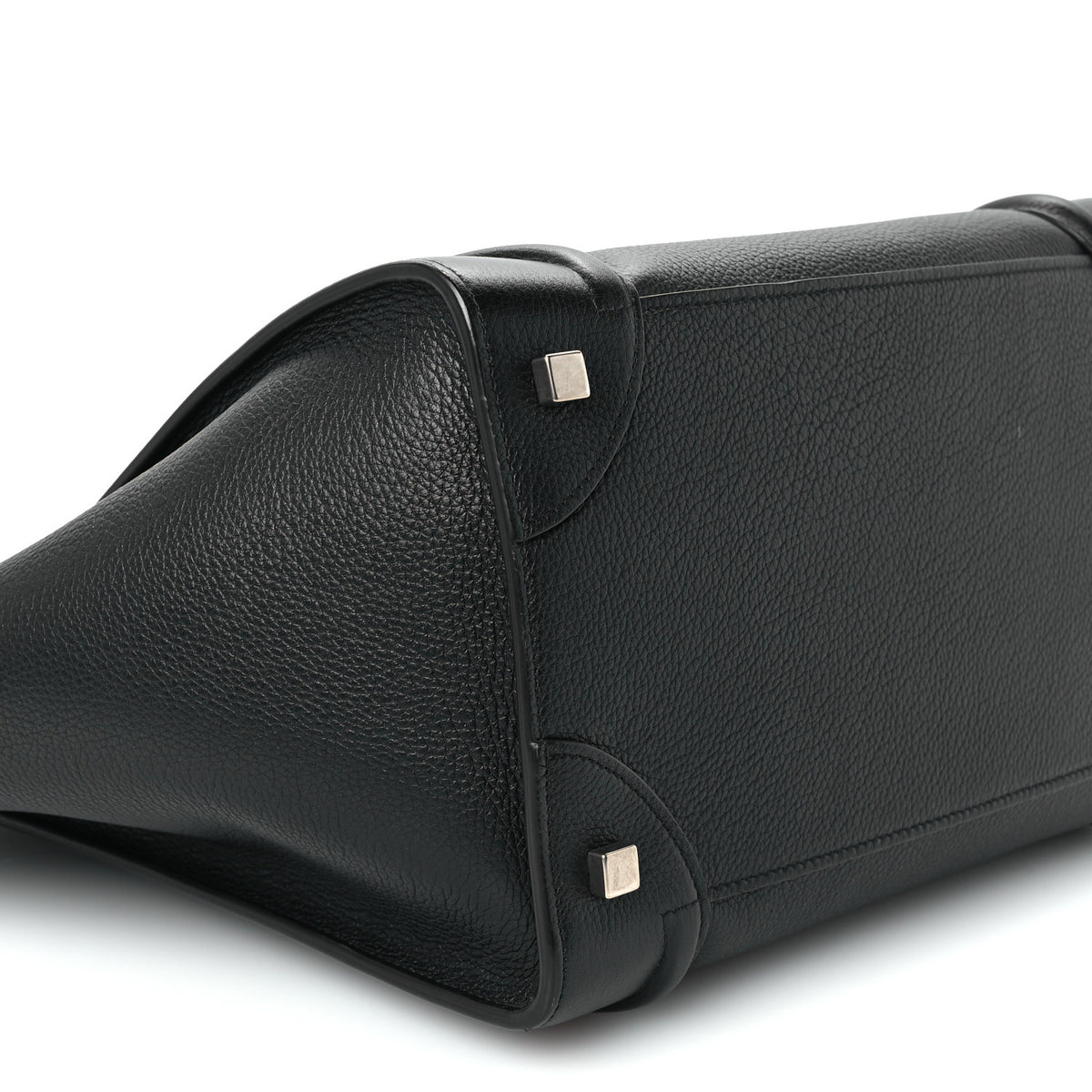 Drummed Calfskin Mini Luggage Black
