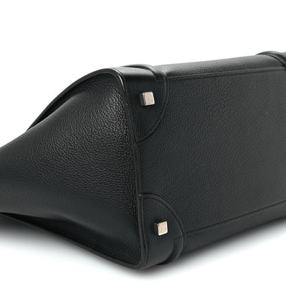 Celine Drummed Calfskin Mini Luggage Black 8 of 9