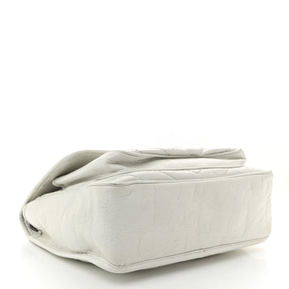 Saint Laurent Crinkled Calfskin Matelasse Monogram Medium Niki Chain Satchel Ivory 4 of 12
