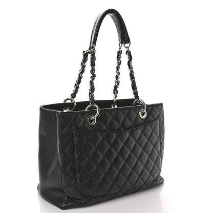 Chanel Caviar Quilted Grand Shopping Tote GST Black 3 of 10