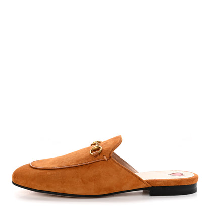 Gucci Suede Cachemire Malaga Kid Womens Princetown Slippers 40 Blondie Cognac 1 of 11