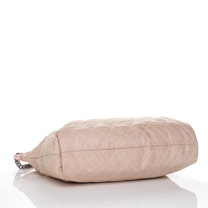 Chanel Iridescent Calfskin Quilted Coco Daily Hobo Rose Clair 4 of 7