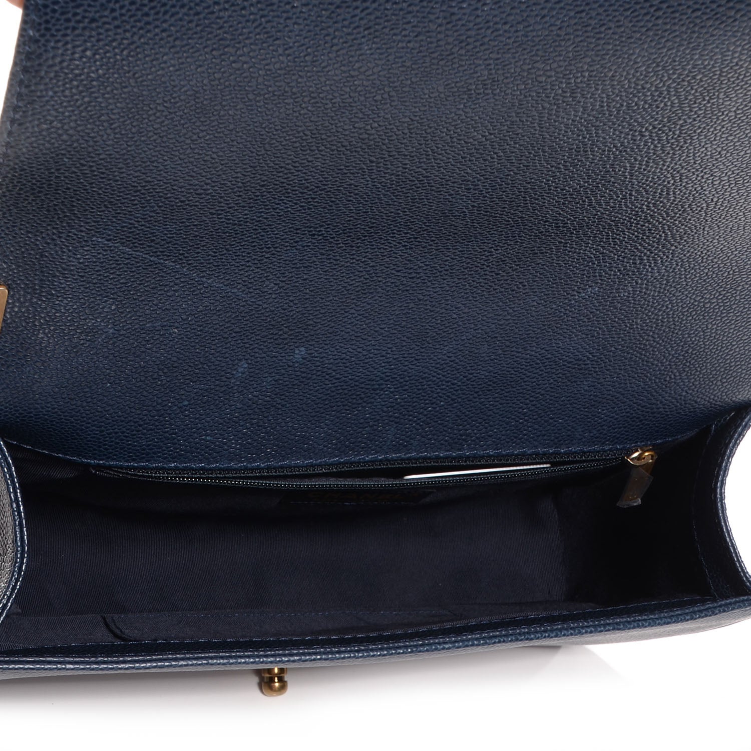 Chanel Caviar Quilted Medium Boy Flap Navy 6 of 9