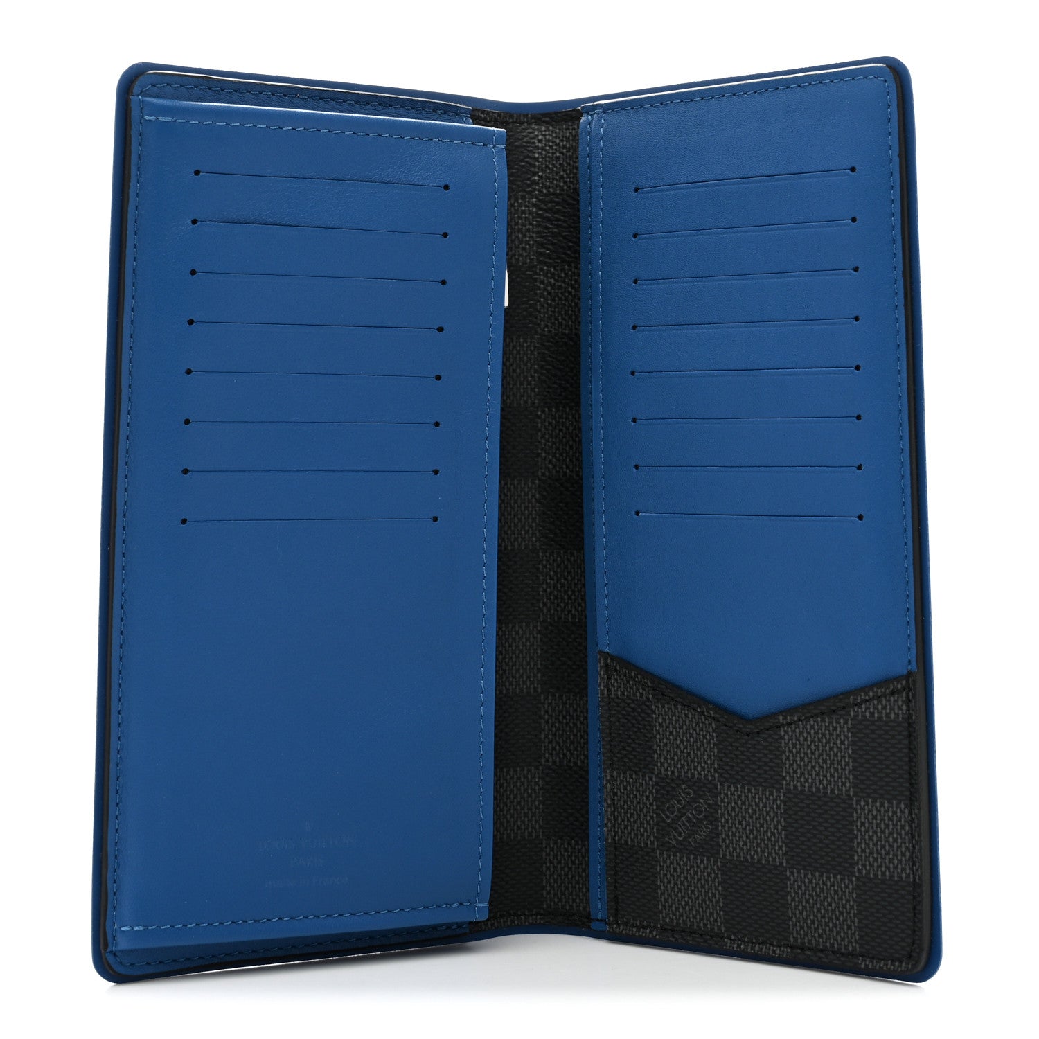 Louis Vuitton Damier Graphite Brazza Wallet Bleu Neon 5 of 7