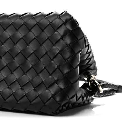 Bottega Veneta Nappa Intrecciato Small Parachute Shoulder Bag Black 9 of 10